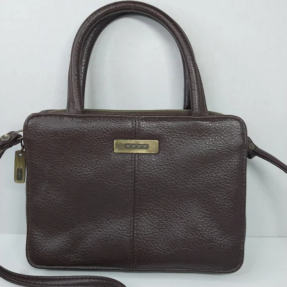 Vintage Y2K 2000’s Faded Glory Crossbody Bag Purse Brown Faux Leather 90s Iconic - Picture 2 of 14